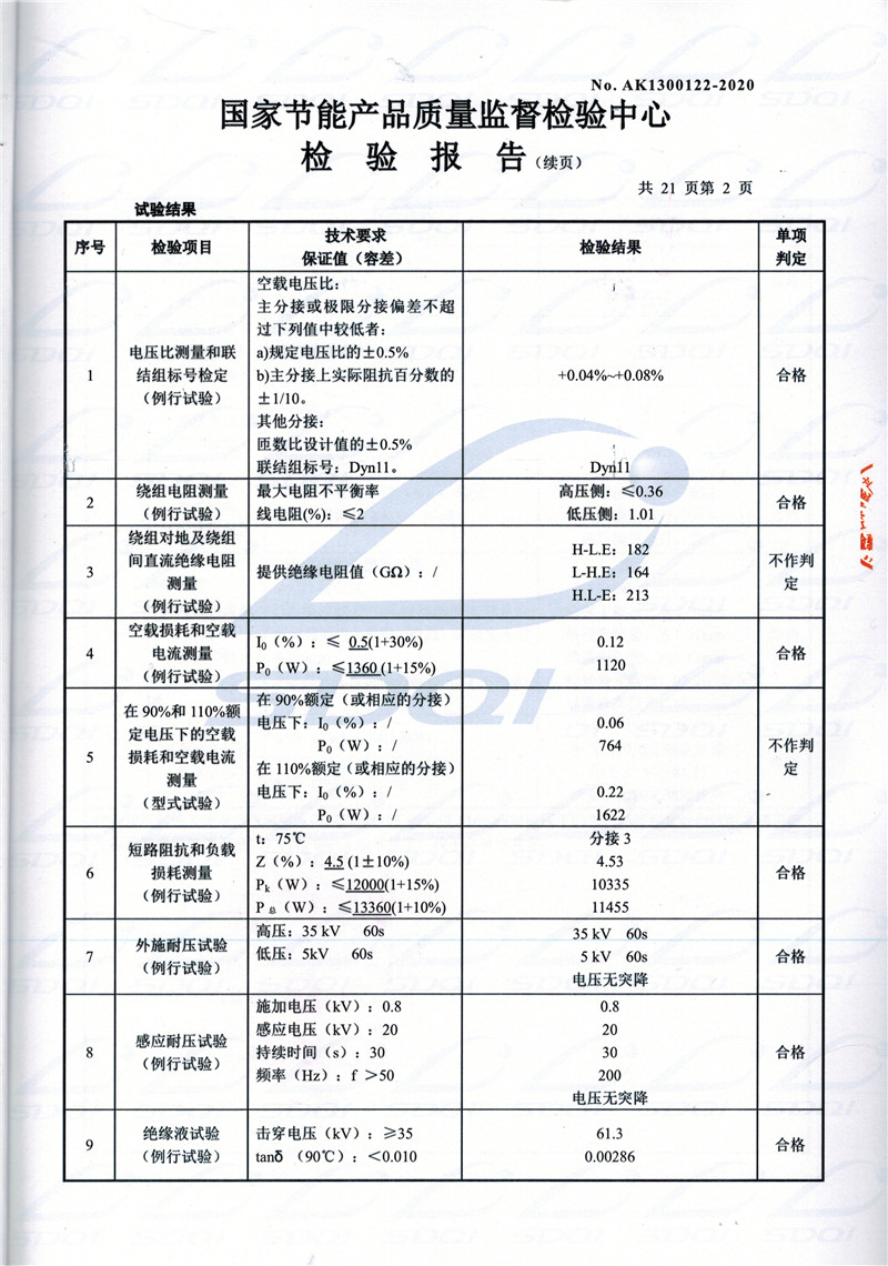 高低压试验报告-S11-1250玉溪玉溪玉溪油浸式变压器-2.jpg